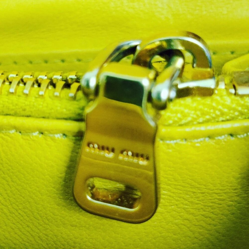 Miu Miu Wallet Matelasse Flap Long Wallet Calfskin Mustard Yellow No Returns - Picture 4 of 16